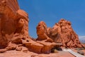 Unearthly landscape in Valley of Fire State Park, Nevada USA