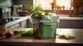 Uneaten spoiled vegetables are thrown into the trash. Food loss and food waste. Generative AI. Royalty Free Stock Photo
