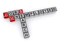 Unemployed jobs search word block