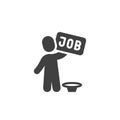 Unemployed person vector icon