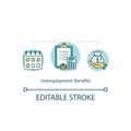 Unemployment benefit concept icon