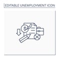 Unemployment claim line icon