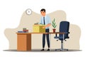 Vector character illustration unemployment concept Royalty Free Stock Photo