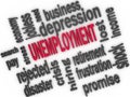 Unemployment concept. Jobless word cloud. 3d Royalty Free Stock Photo