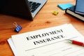Unemployment insurance application form for signing