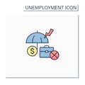 Unemployment insurance color icon