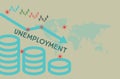 Unemployment and jobless due to covid-19. Concept of economic crisis