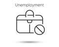 Unemployment line icon. Jobless sign. Job dismissal symbol. Vector illustration