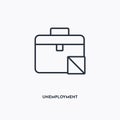 Unemployment outline icon. Simple linear element illustration. Isolated line Unemployment icon on white background. Thin stroke