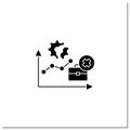Unemployment rate glyph icon