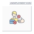 Unemployment services color icon