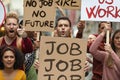 Unemployment strike and protest Royalty Free Stock Photo