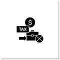 Unemployment tax glyph icon