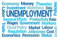 Unemployment Word Cloud Royalty Free Stock Photo