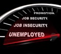 Unemployment - Words on Speedometer