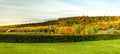 Unending farm country with beautiful fall foliage, Manitoulin Island, ON, Canada