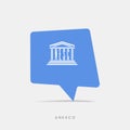 UNESCO flag bubble chat icon