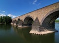 UNESCO Heritage Balduin Bridge On Mosel River Germany On A Beautiful Sunny Summer Day Royalty Free Stock Photo