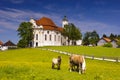 UNESCO heritage church named Wieskirche