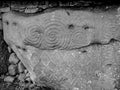 UNESCO Heritage - Triple Spiral at Newgrange Royalty Free Stock Photo