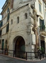 Ancient Roman Verona Ruins on the street Royalty Free Stock Photo