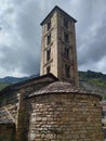 Church of Santa Eulalia in the village of Erill la Vall. Spain Royalty Free Stock Photo