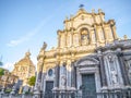 Cattedrale di Sant`Agata. Piazza del Duomo, Square in Catania, Italy. Royalty Free Stock Photo