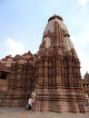 UNESCO world heritage site in central India, Khajuraho with sculptured temples