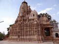 UNESCO world heritage site in central India, Khajuraho with sculptured temples