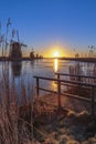 Unesco world heritage windmills Royalty Free Stock Photo