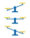 Uneven balance scale icon. Clipart image