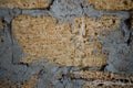 Uneven brickwall texture background or backdrop with stains and cement smears Royalty Free Stock Photo