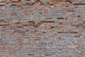 uneven brickwall texture background or backdrop with stains and cement smears Royalty Free Stock Photo