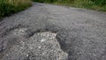 Uneven Road with holes and sink danger