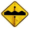 Uneven road sign Royalty Free Stock Photo