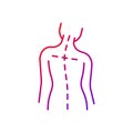 Uneven shoulders gradient linear vector icon