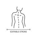 Uneven shoulders linear icon Royalty Free Stock Photo