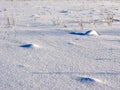 Uneven snow surface