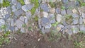 Uneven Stone Ground with Soil Gaps for Rustic and Traditional Pathway Texture Royalty Free Stock Photo