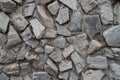 Uneven surface of gray gravel pebble dash on the wall Royalty Free Stock Photo