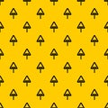 Uneven triangular road sign pattern vector