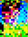 An unexampled nubile digital pattern of designing colorful squares