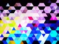 An unexampled pretty artistic design of colorful graphic pattern of triangles