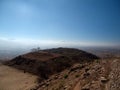 Unexcavated pyramid Zapotec at Monte Alban, Mexico Royalty Free Stock Photo