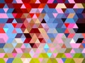 An unexcelled artistic design of colorful graphic pattern of triangles