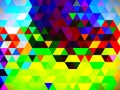An unexcelled glamorous artistic design of colorful graphic pattern of triangles