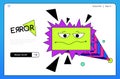 Unexpected error - colorful flat design style banner