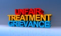 Unfair treatment grievance on blue Royalty Free Stock Photo