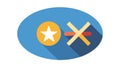 Unfavorite Star Remove X Flat Design UI UX Icon, vector design Generative AI Royalty Free Stock Photo