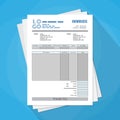 Unfill paper invoice form. Royalty Free Stock Photo